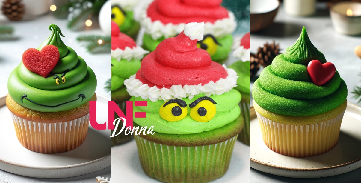 Palline di Natale a Forma di pasticcini Cup Cake Decorati - Set da 3 Pezzi Vari Colori