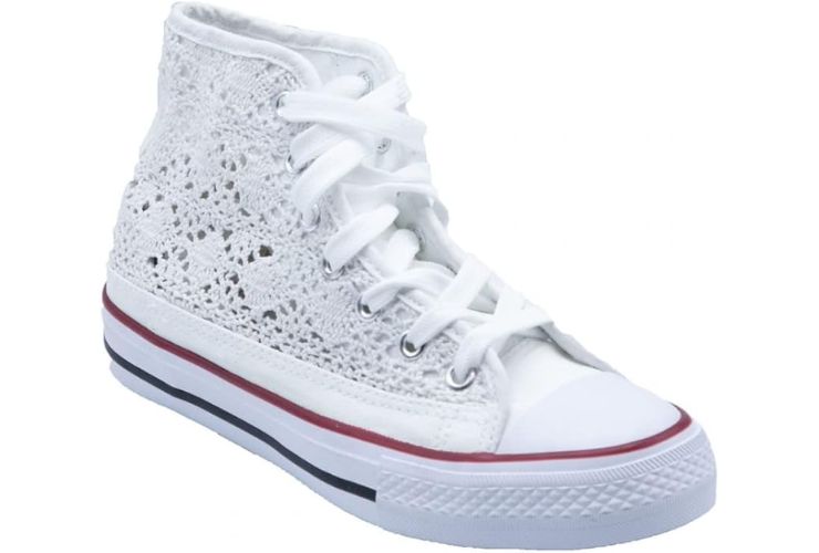 scarpa sneakers in pizzo bianche